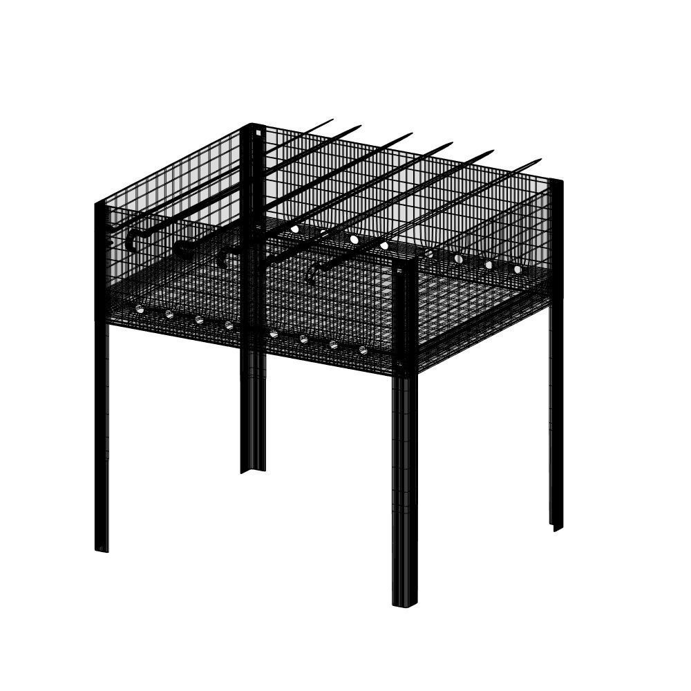 Brazier and skewers 3D model_6