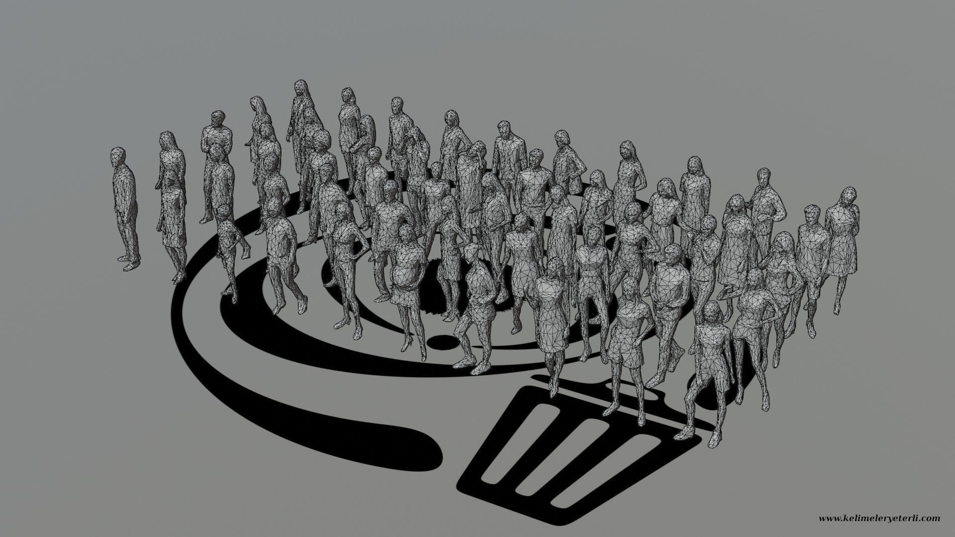 Low Poly People Pack 011 - 50 Pieces R Low-poly 3D model_3