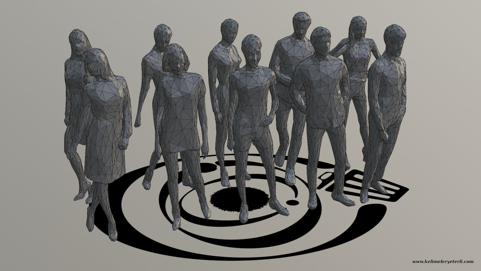 Low Poly People Pack 011 - 50 Pieces R Low-poly 3D model_7