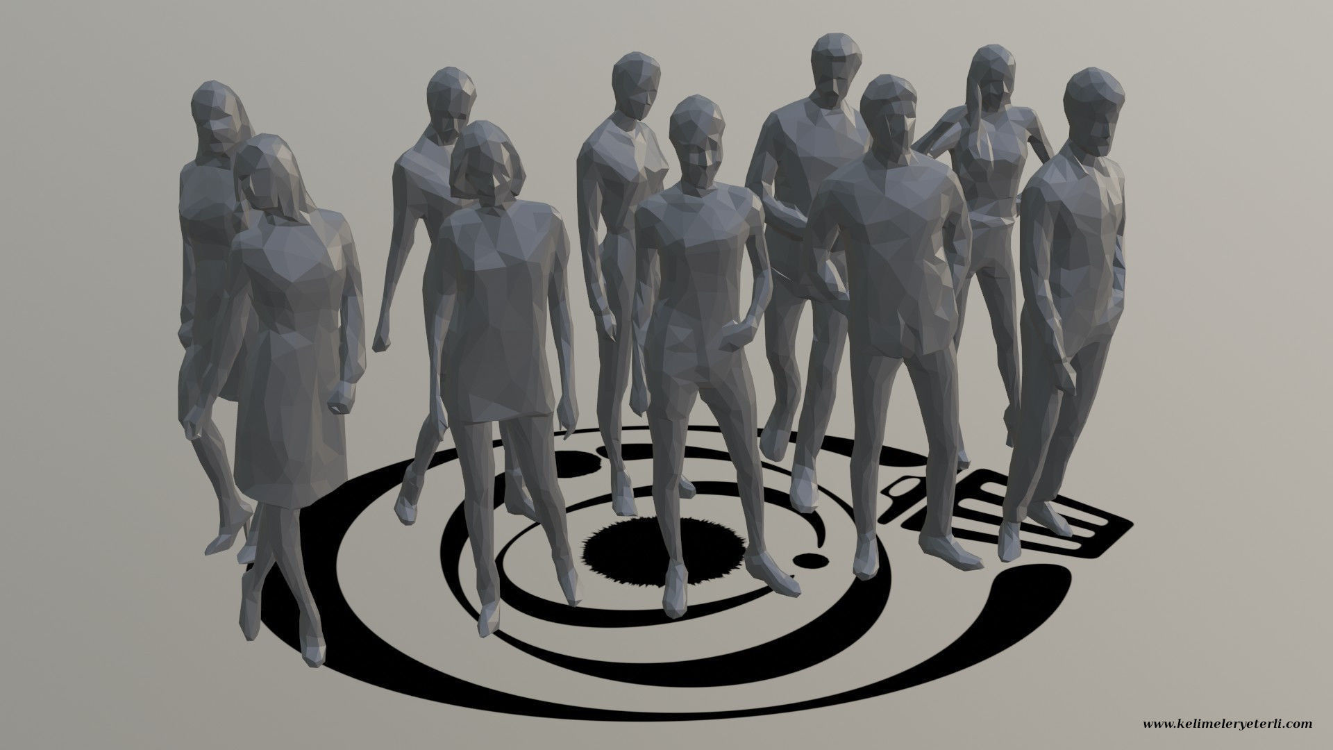 Low Poly People Pack 011 - 50 Pieces R Low-poly 3D model_6