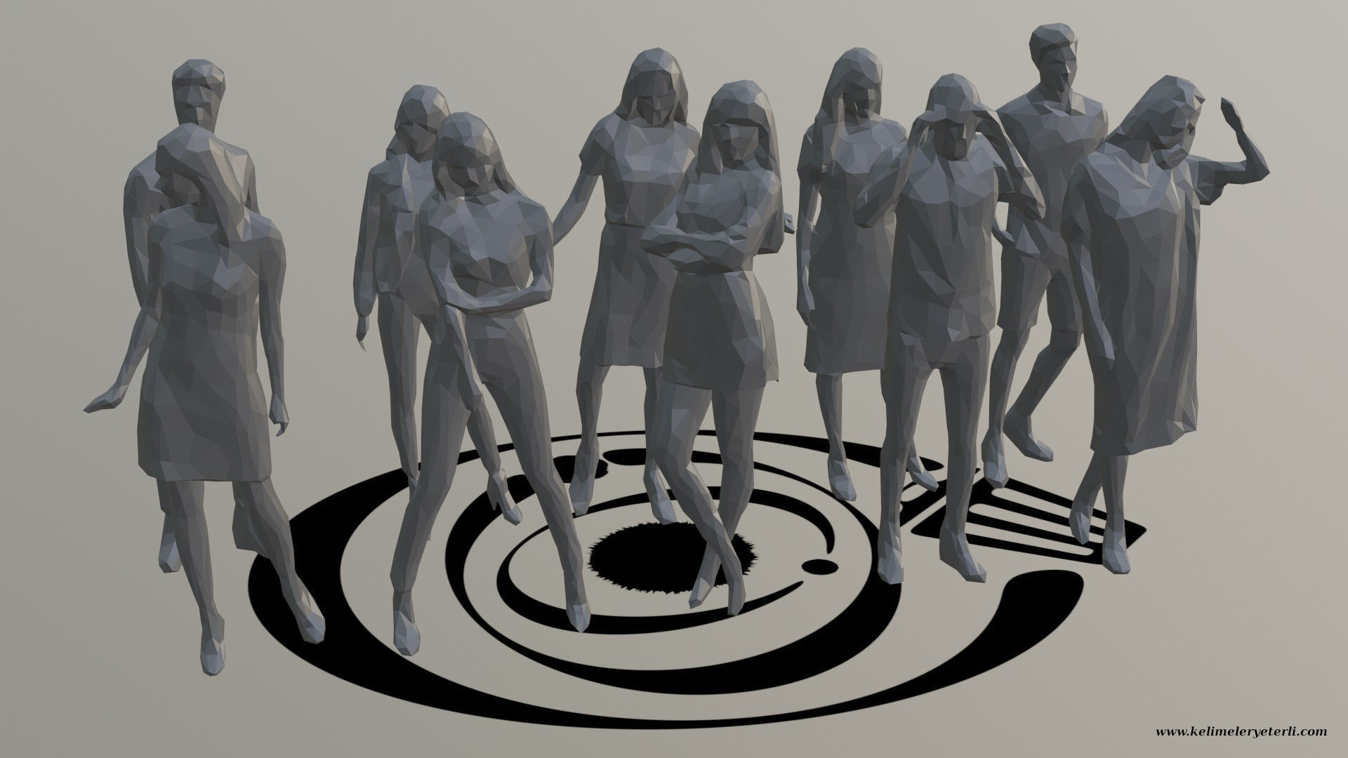 Low Poly People Pack 011 - 50 Pieces R Low-poly 3D model_10