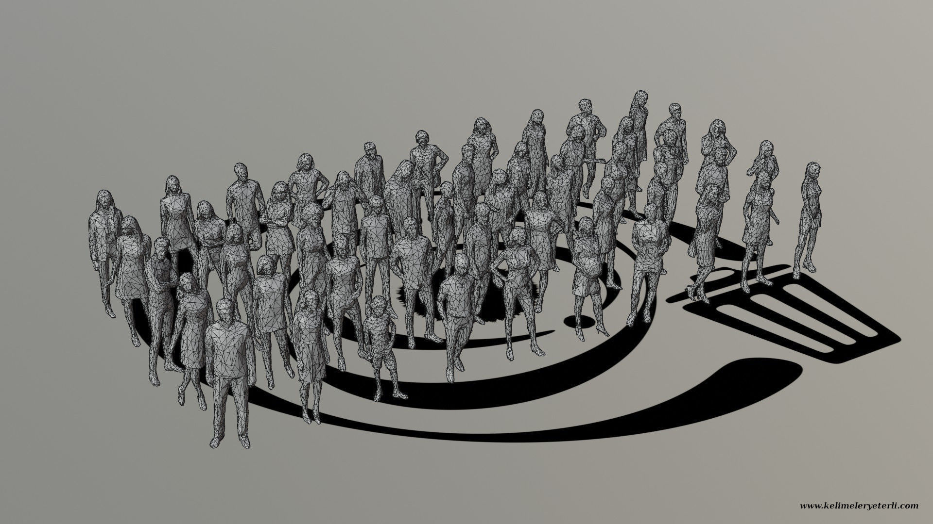 Low Poly People Pack 011 - 50 Pieces R Low-poly 3D model_1