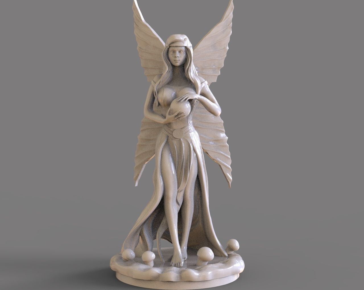 Fairy Sculpture 3D print model_4