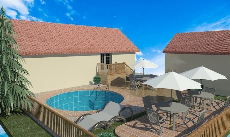 back yard design 3d max visualisation 3d modelling 3D print model_2