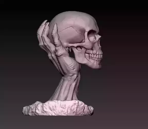 skull hand 3D print model