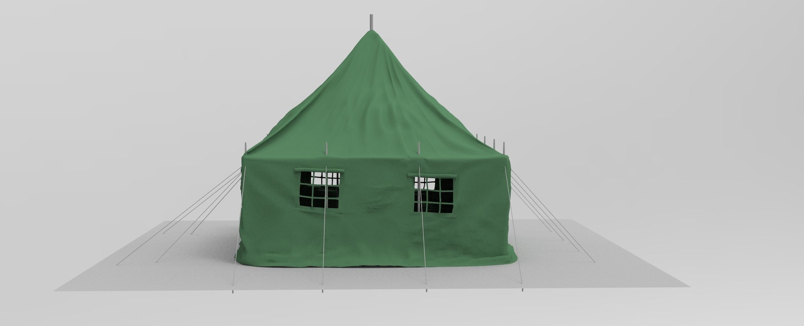 Canvas tent 3D model_9
