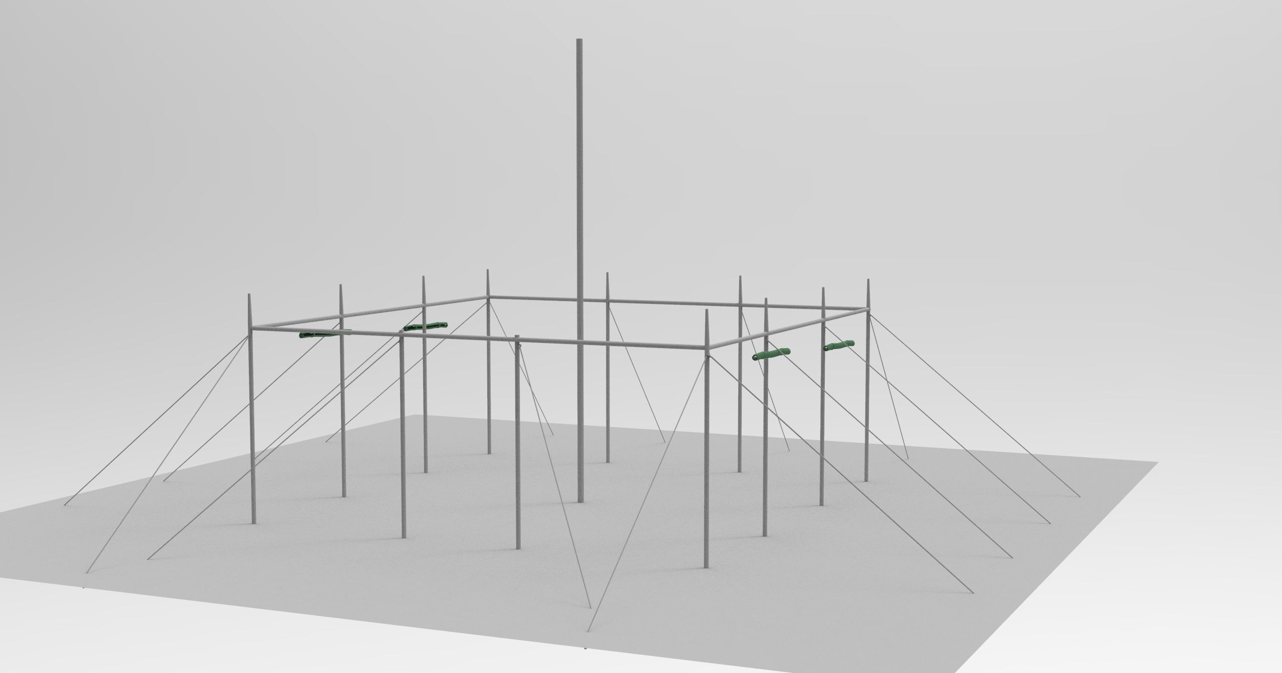 Canvas tent 3D model_12