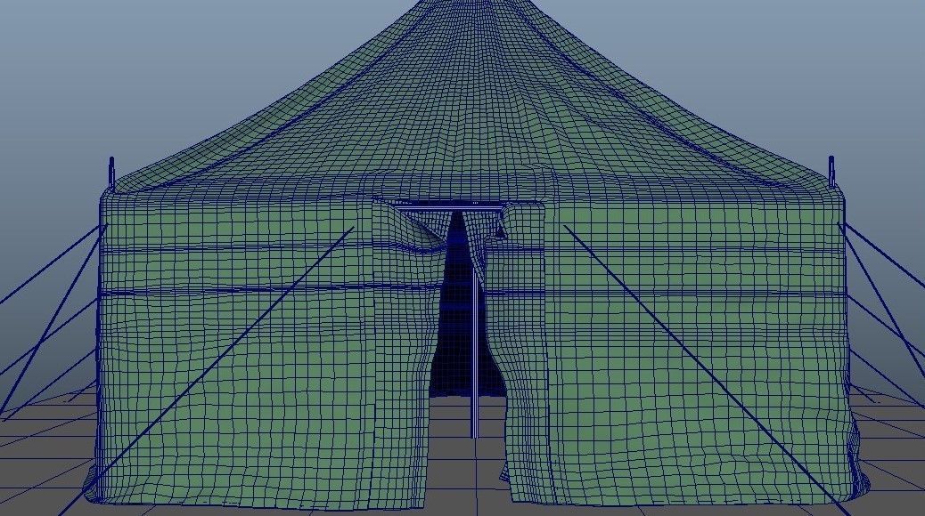 Canvas tent 3D model_15