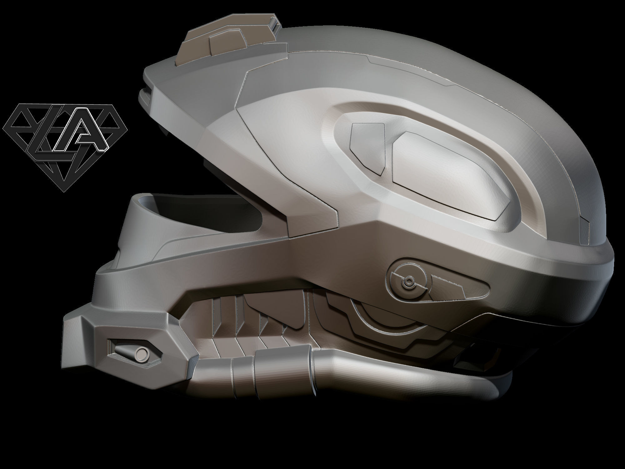 Halo Recon helmet 3D print model_3