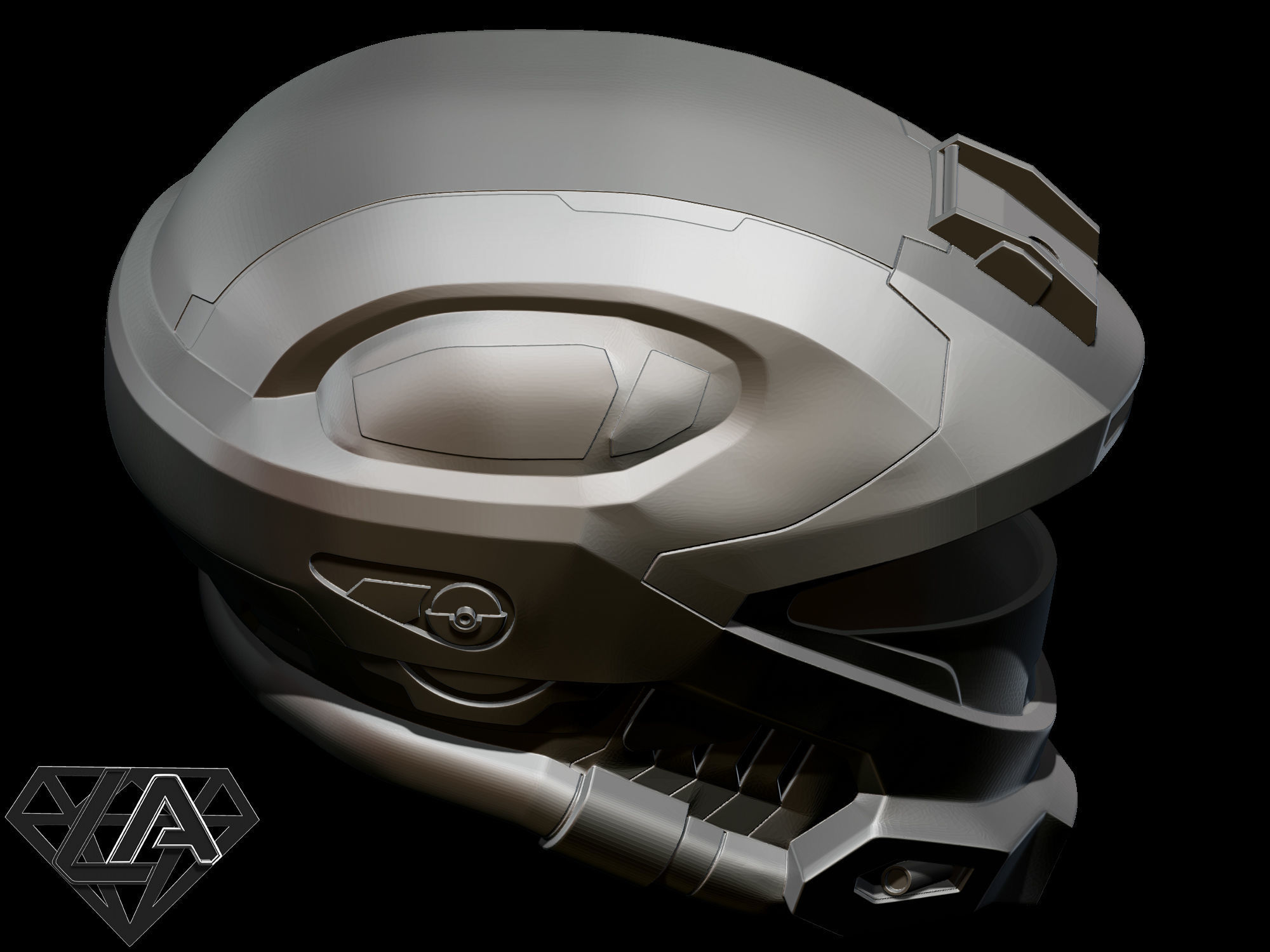 Halo Recon helmet 3D print model_9