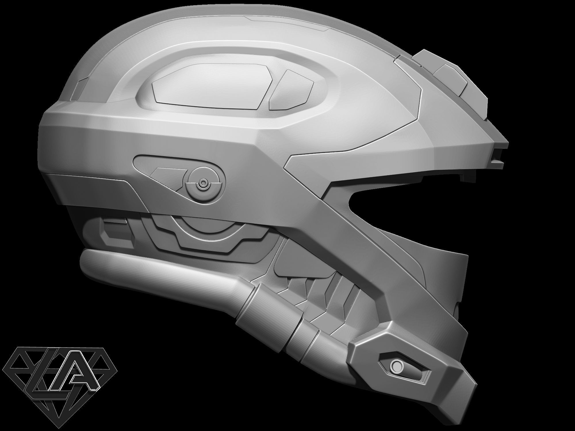 Halo Recon helmet 3D print model_6
