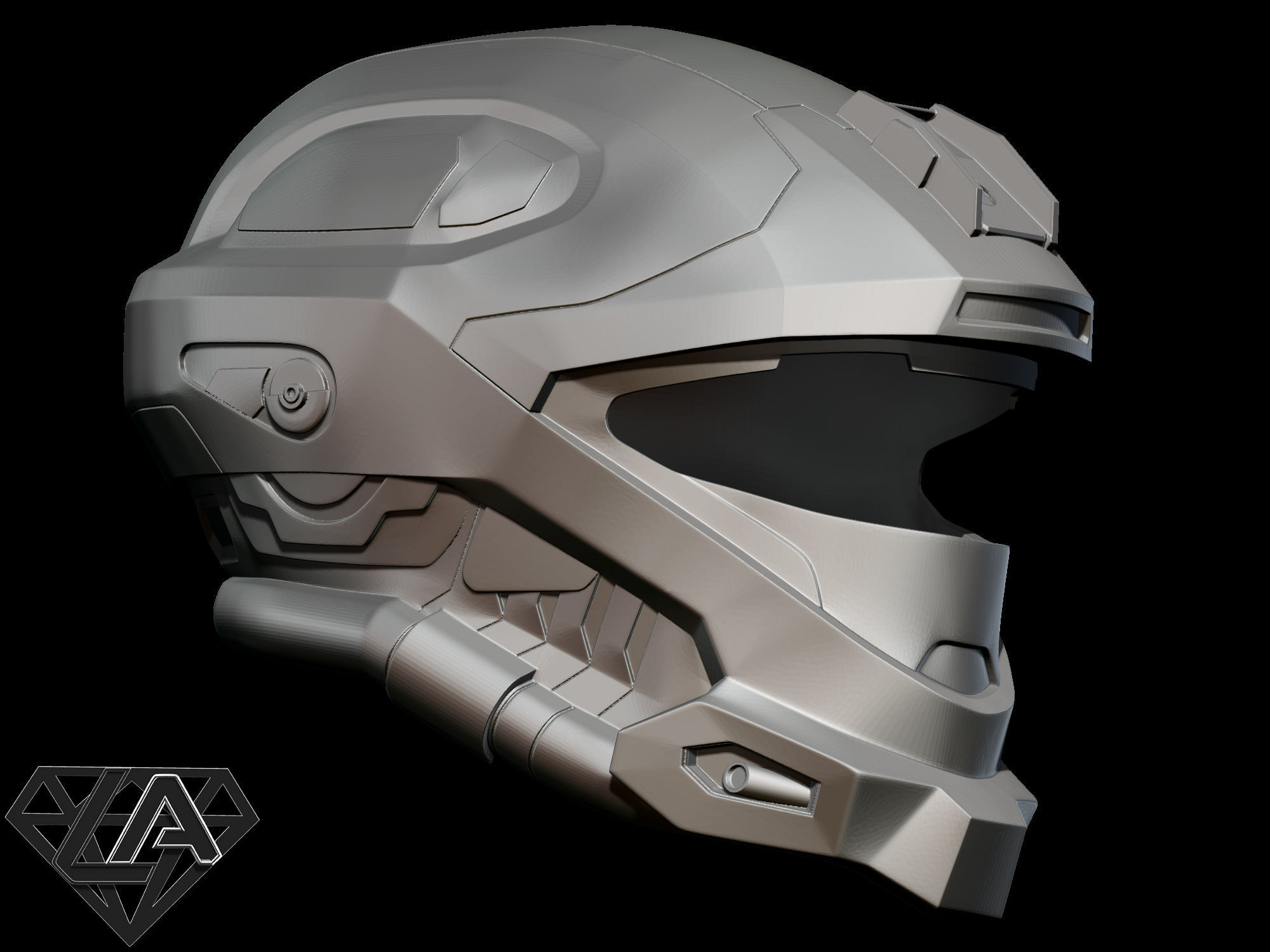 Halo Recon helmet 3D print model_5