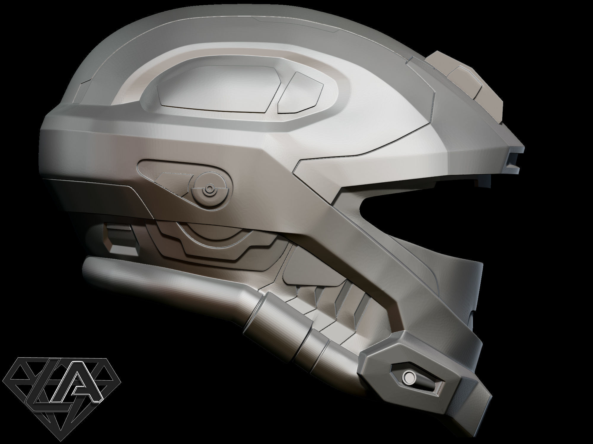 Halo Recon helmet 3D print model_7