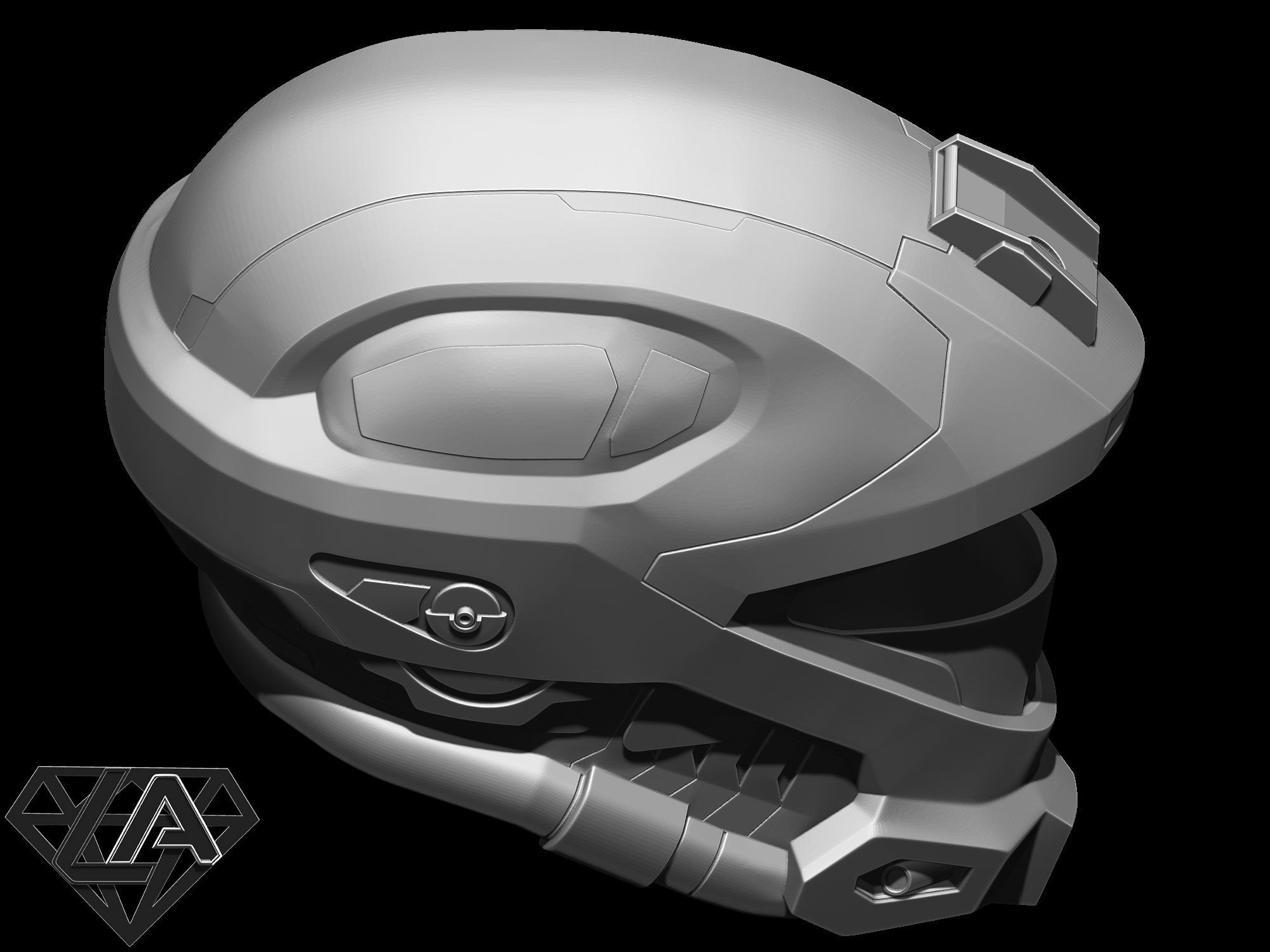 Halo Recon helmet 3D print model_8