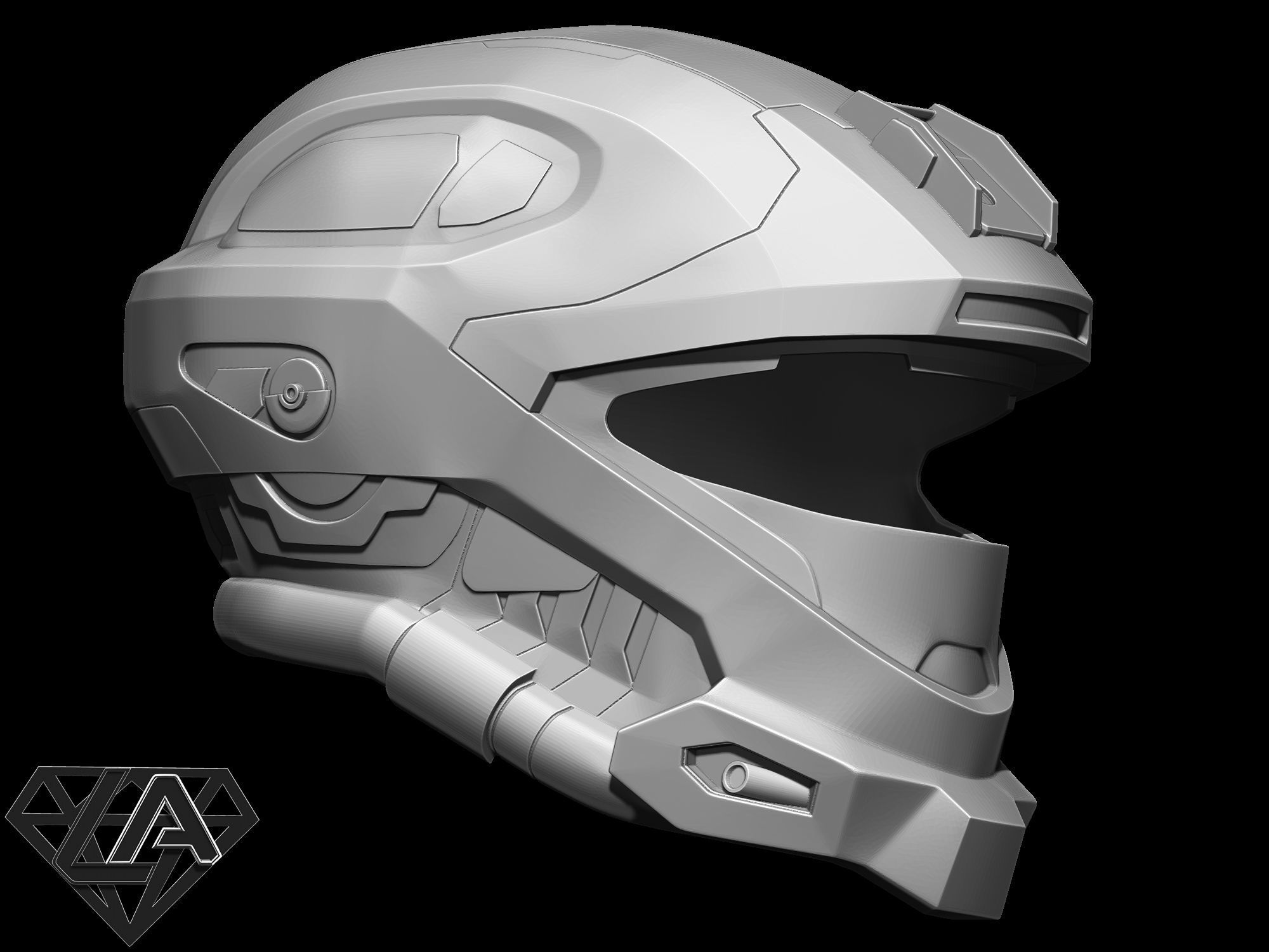 Halo Recon helmet 3D print model_4