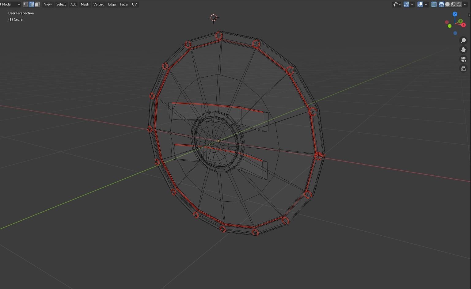 Shield wooden in desert Low-poly 3D model_4