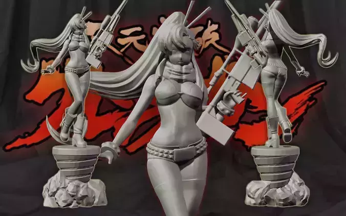 Yoko Littner - gurren lagann 3d print figurine 3D print model