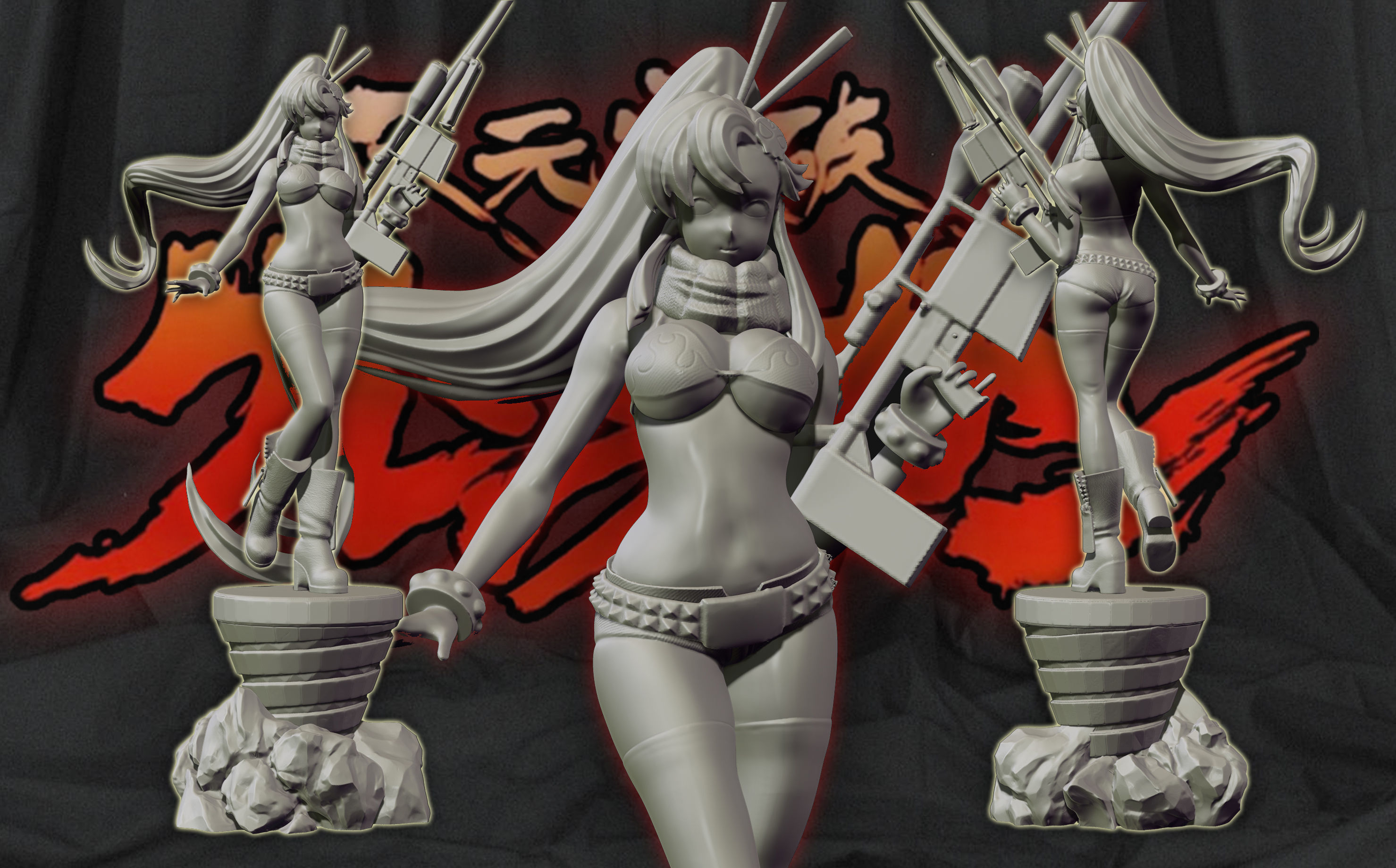 Yoko Littner - gurren lagann 3d print figurine