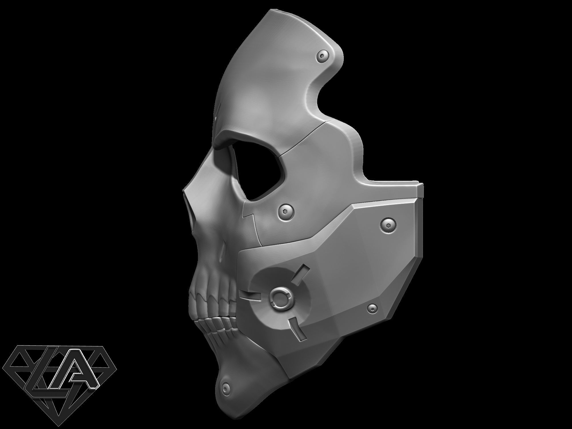 Death Stranding Die Hardman Skull Sci fi mask 3D print model_9