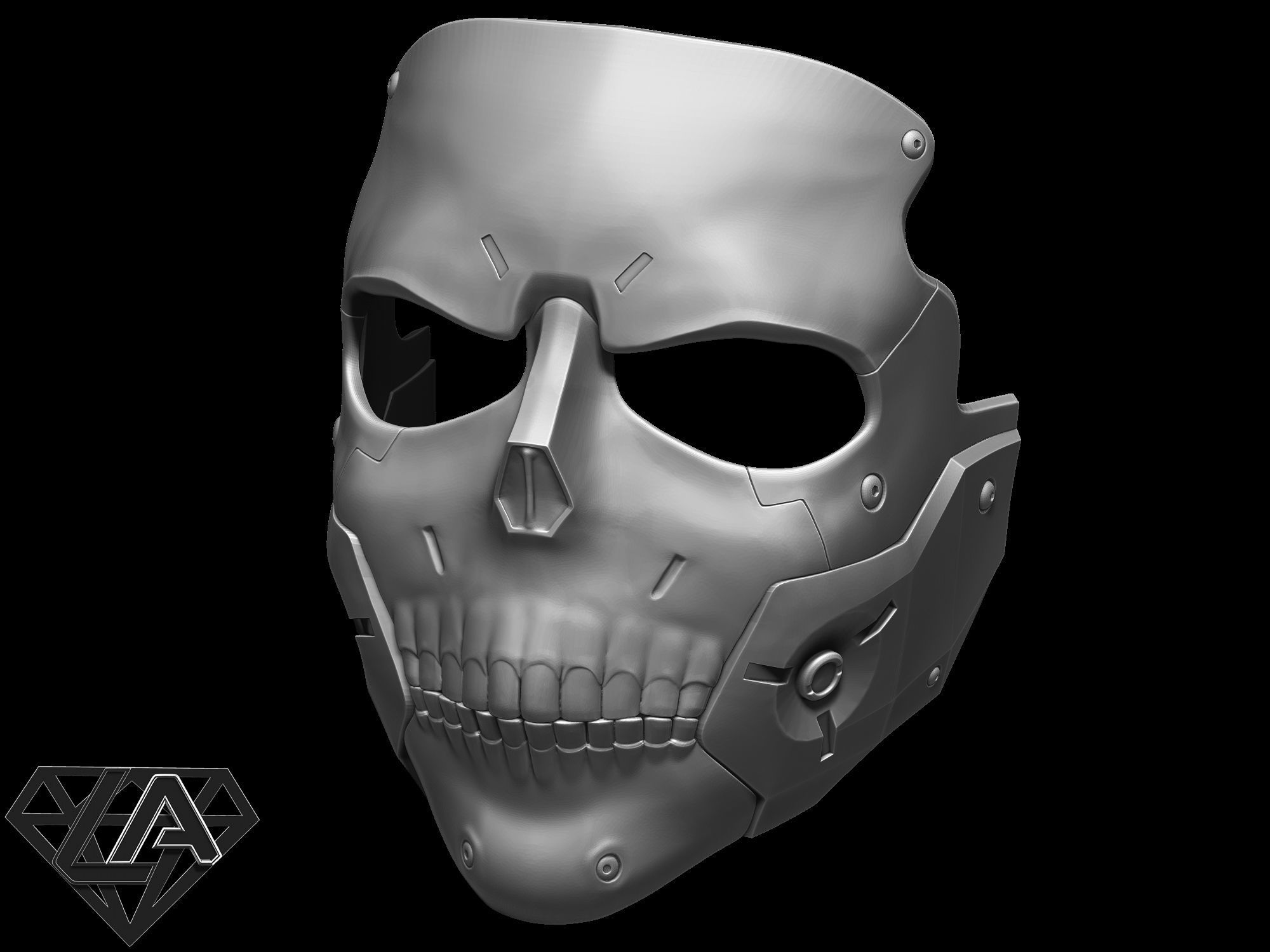 Death Stranding Die Hardman Skull Sci fi mask 3D print model_11