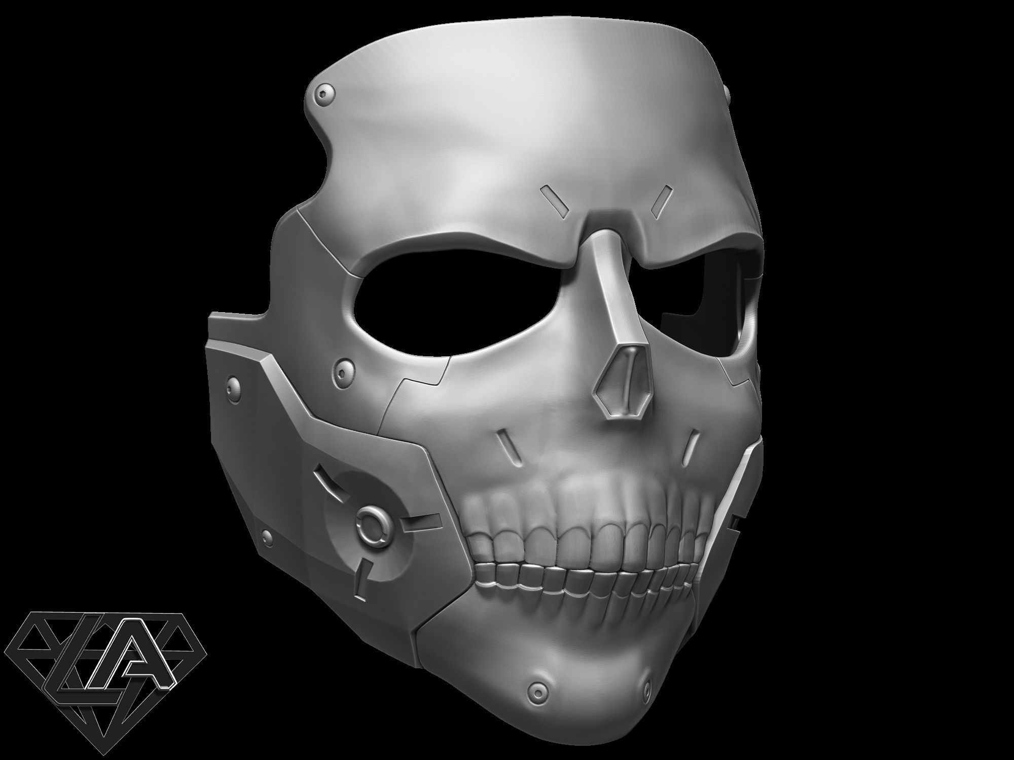 Death Stranding Die Hardman Skull Sci fi mask 3D print model_4