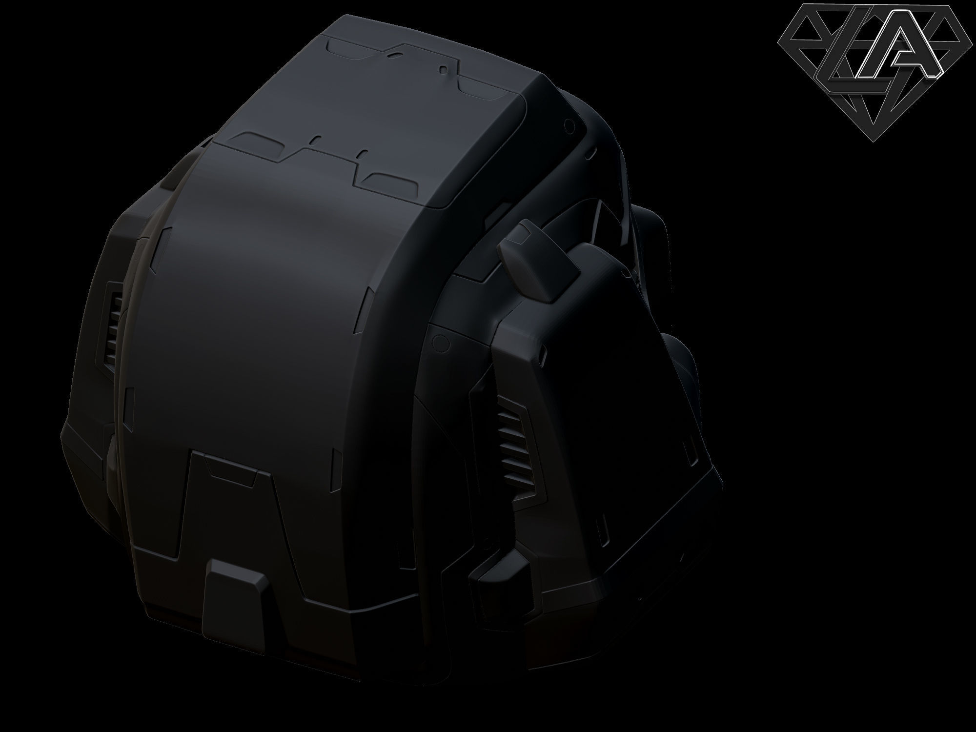 Doomguy classic helmet 3D print model_9