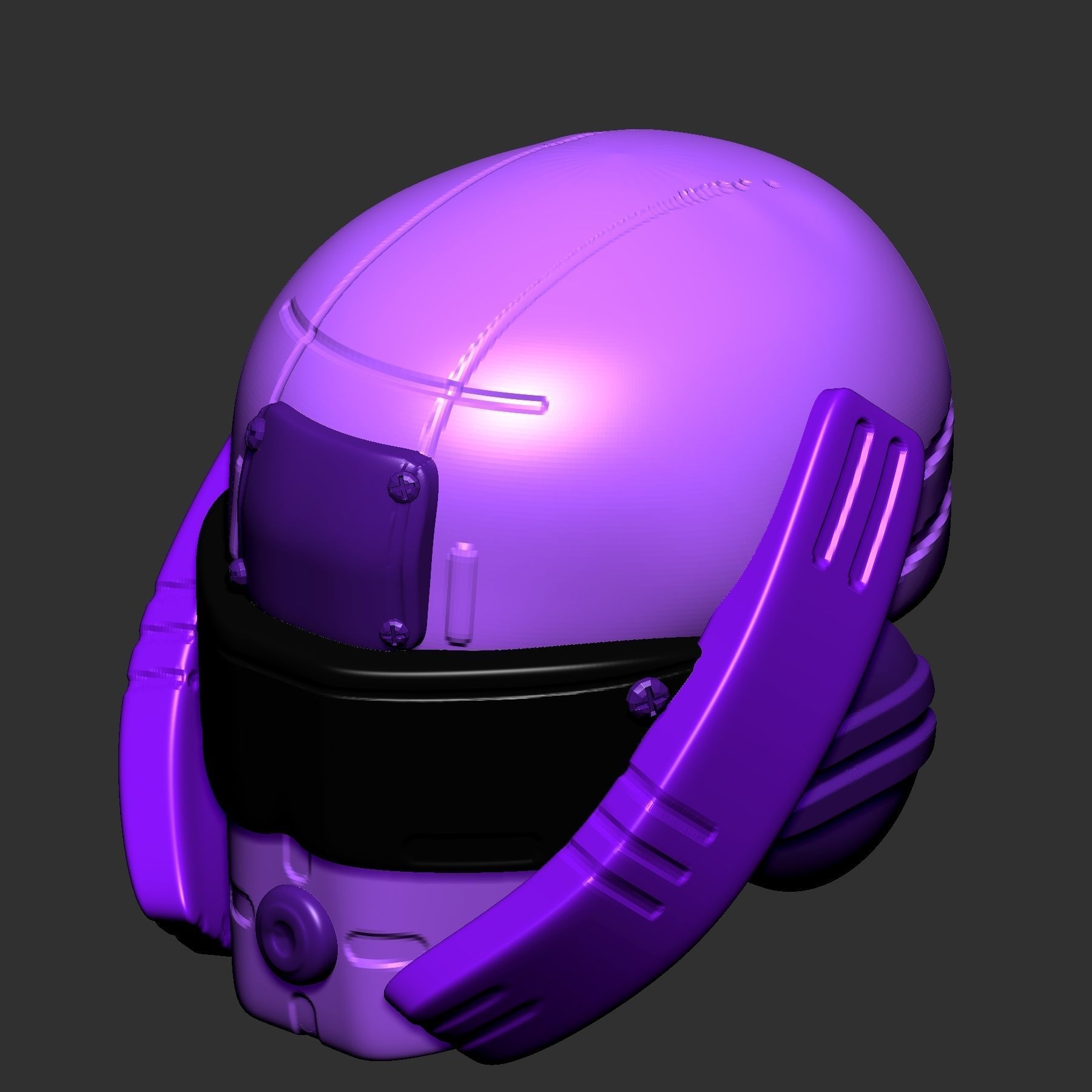 helmet high poly sculpt 3d printable 3D model 3D model_5