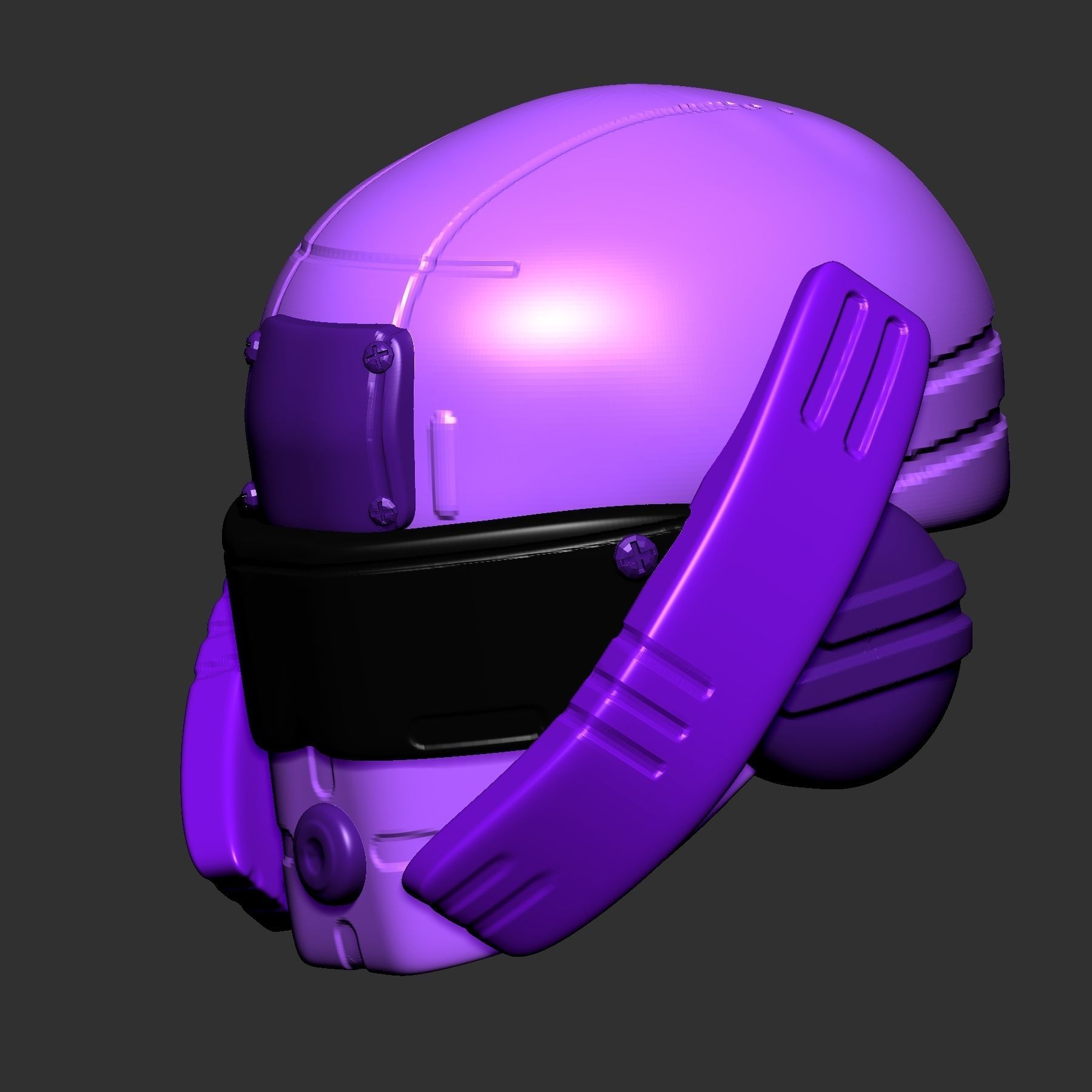 helmet high poly sculpt 3d printable 3D model 3D model_2