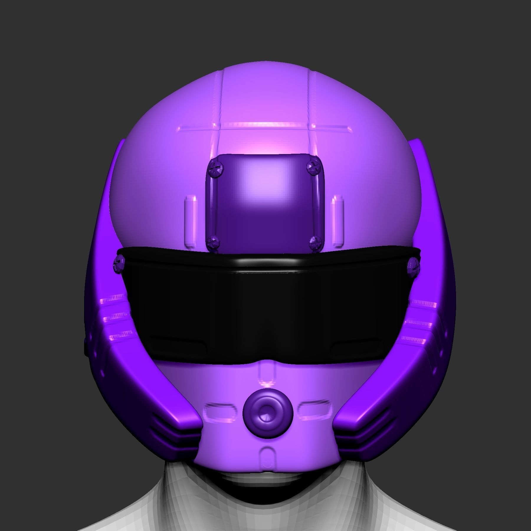 helmet high poly sculpt 3d printable 3D model 3D model_1