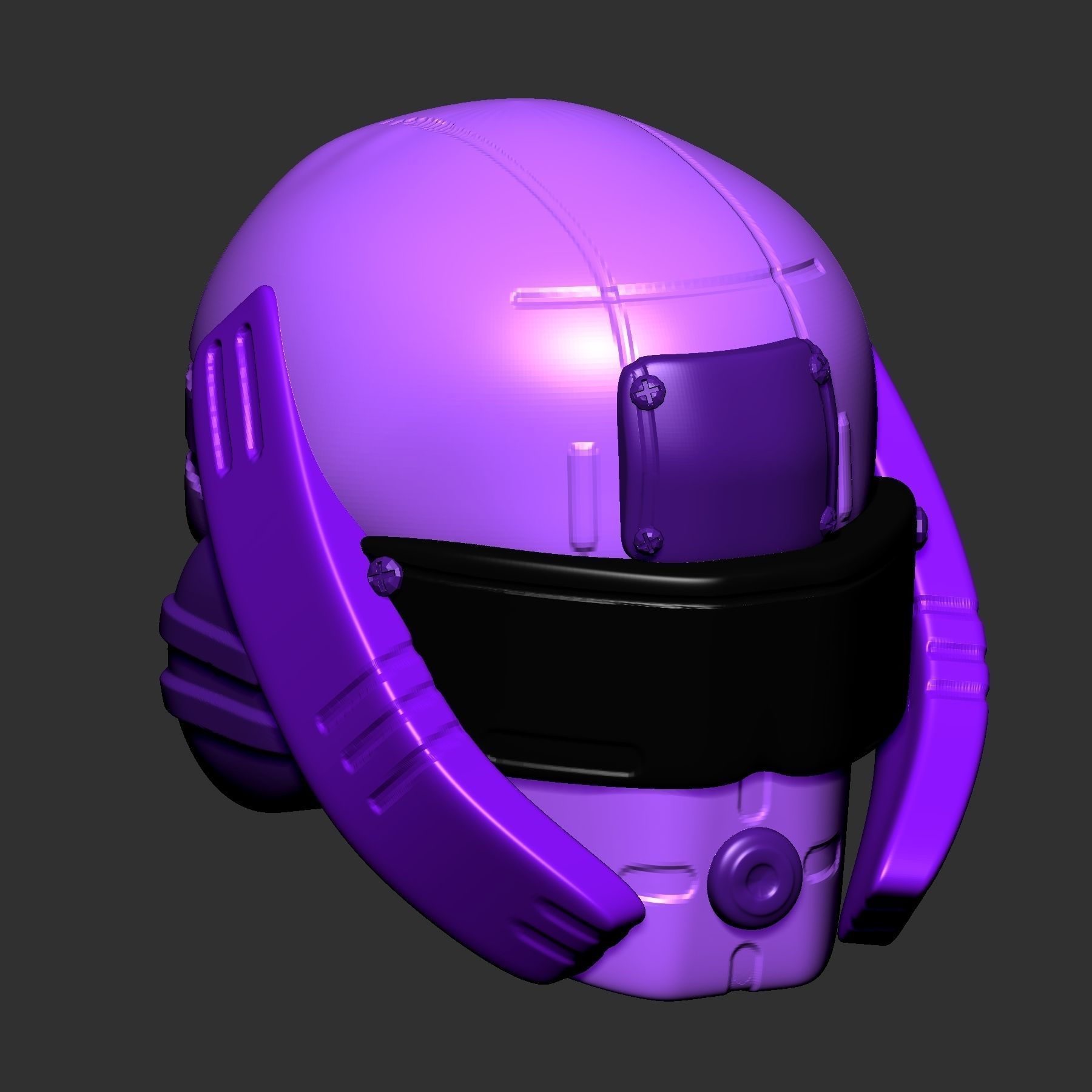 helmet high poly sculpt 3d printable 3D model 3D model_3