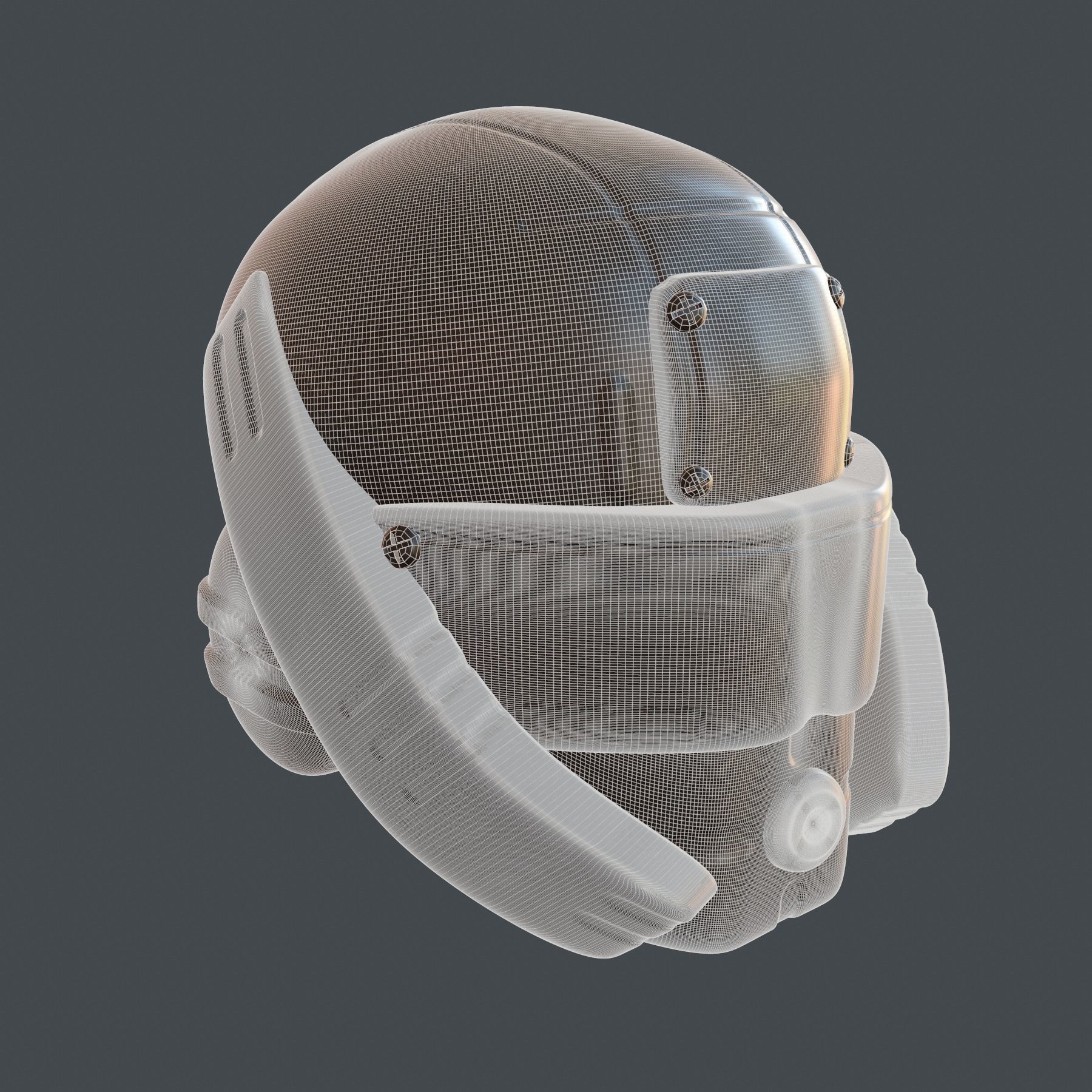 helmet high poly sculpt 3d printable 3D model 3D model_8