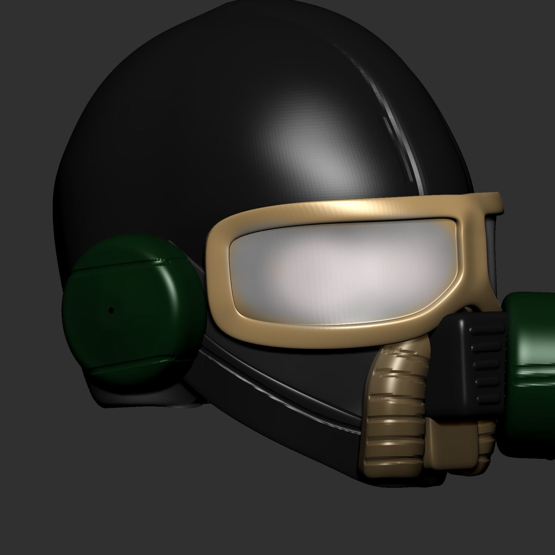 helmet high poly sculpt 3d printable 3D model 3D model_3
