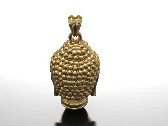 Buddha head pendant 3D print model_17