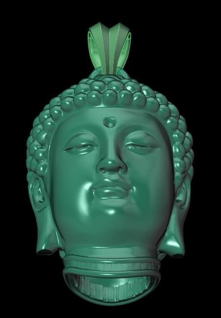 Buddha head pendant 3D print model_14