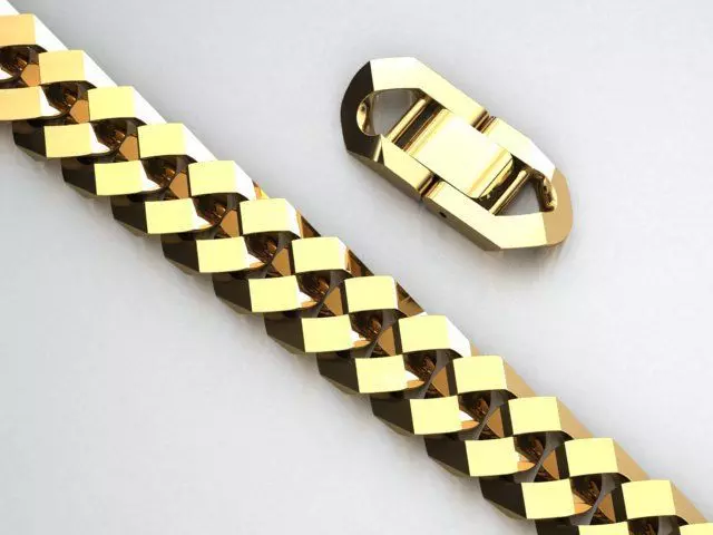 13 MM CUBAN CHAIN LINK FOR BRACELETS OR NECKLACE 3D print model