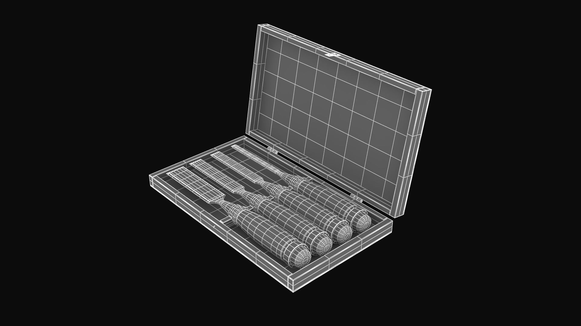 Straight chisels 3D model_14