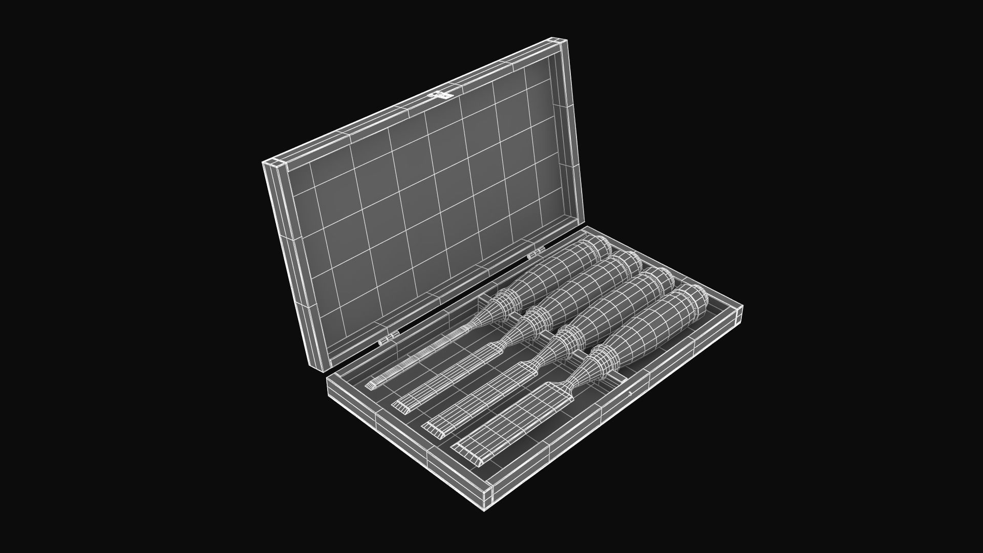Straight chisels 3D model_12