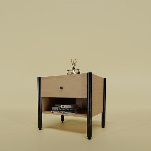 Bedside Table - Archviz Low-poly 3D model