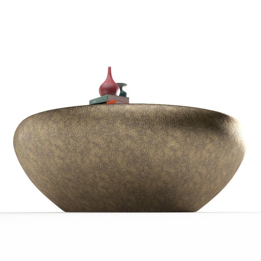 Goa Cocktail Table Antique Brass 3D model_3