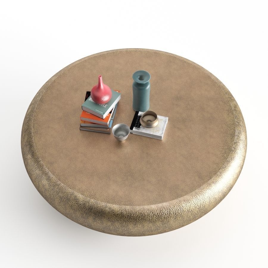 Goa Cocktail Table Antique Brass 3D model_4