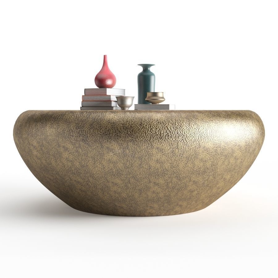 Goa Cocktail Table Antique Brass 3D model_2