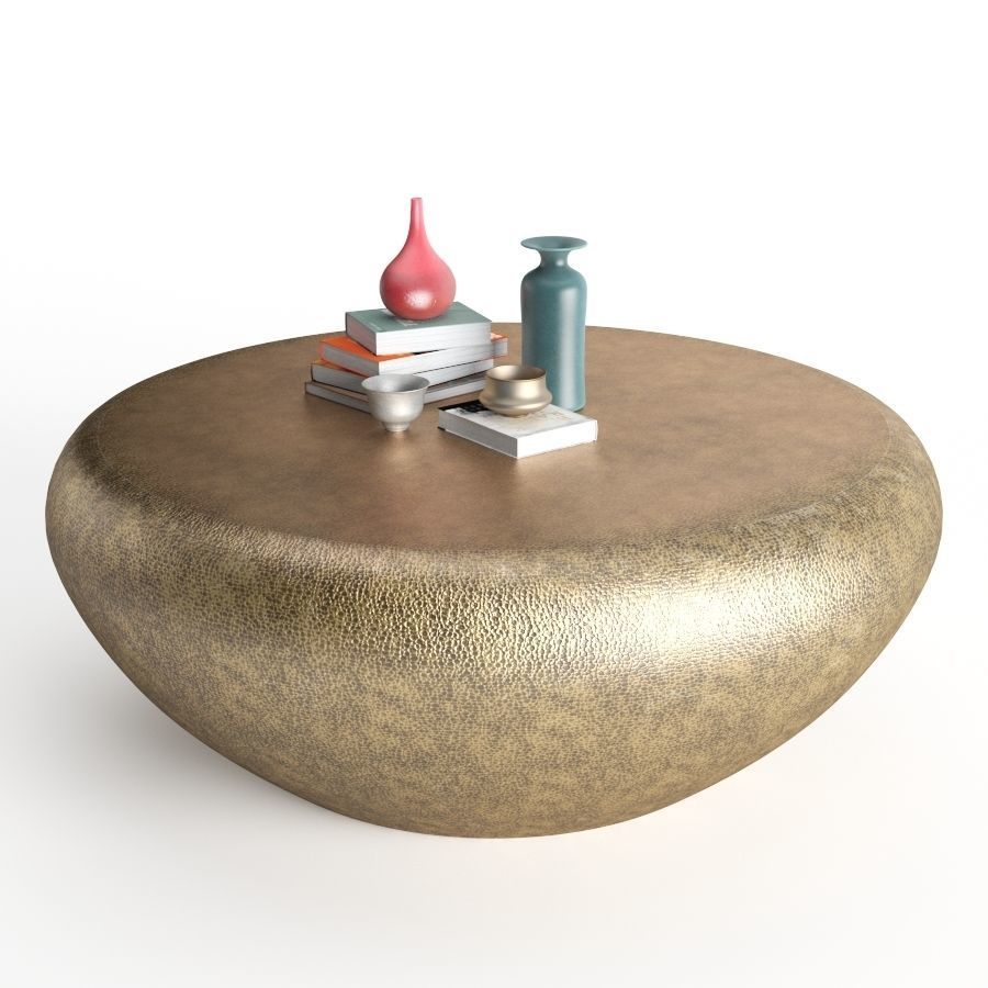 Goa Cocktail Table Antique Brass 3D model_1