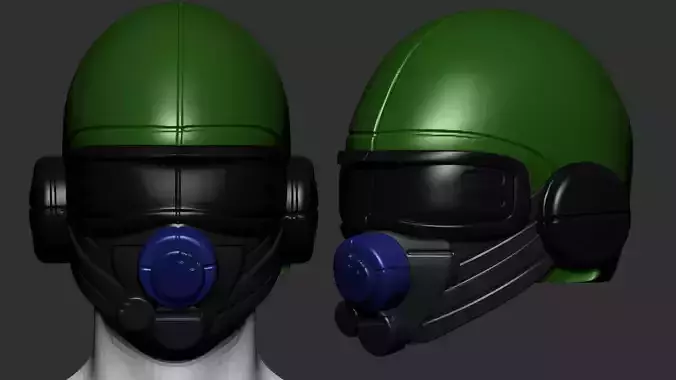 helmet high poly sculpt 3d printable ver 7 3D model