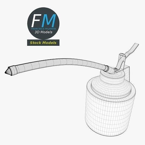 Oil can 3D model 7