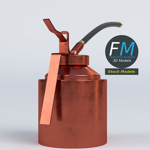 Oil can 3D model 4