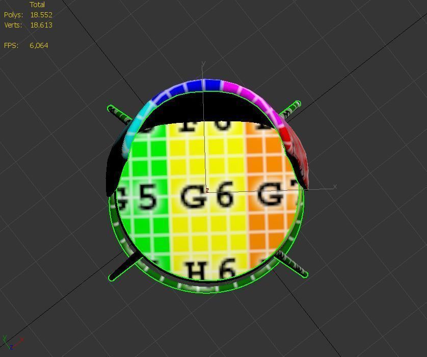 Chair low poly with gold legs Low-poly 3D model_22