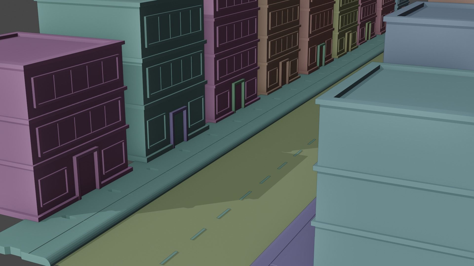 Megapoly City Basic Pack Low-poly 3D model 3D model_3