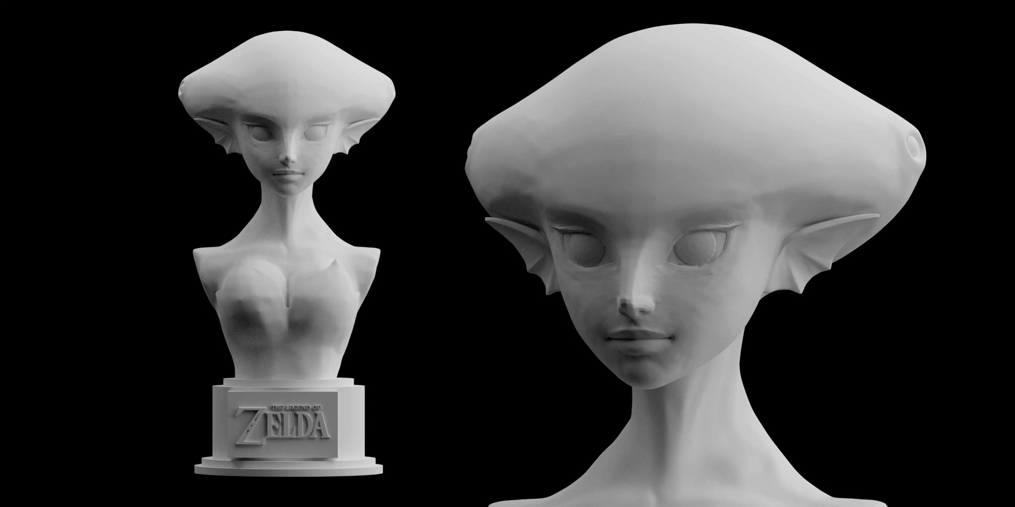 Zelda Princess Ruto Ocarina Of Time Statue Figure 3D printing 3D print model