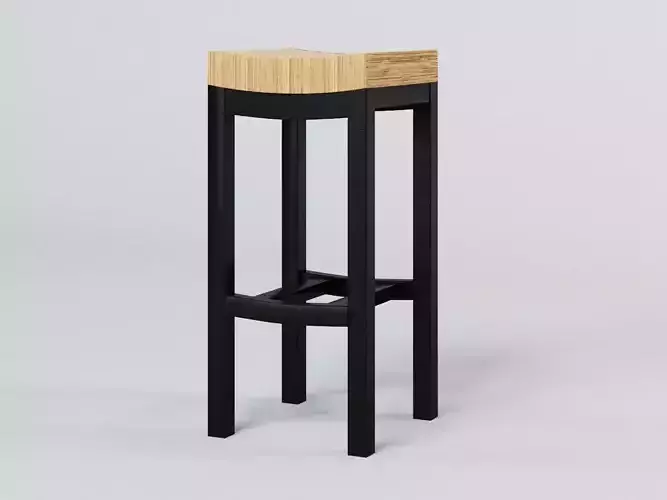 Two Tone Wood Stool Bar 