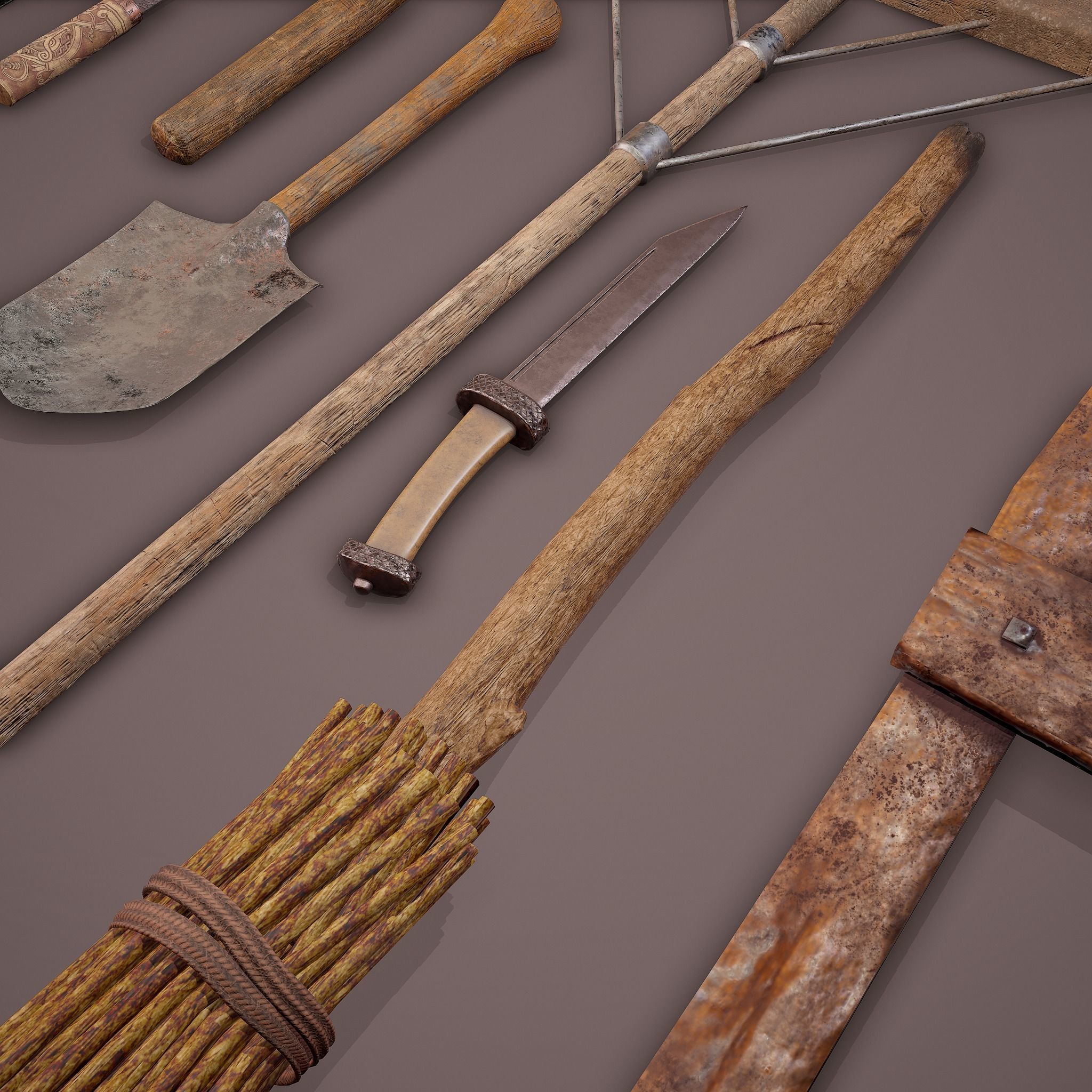 Medieval Essential Tools Pack 3D Model Collection_13